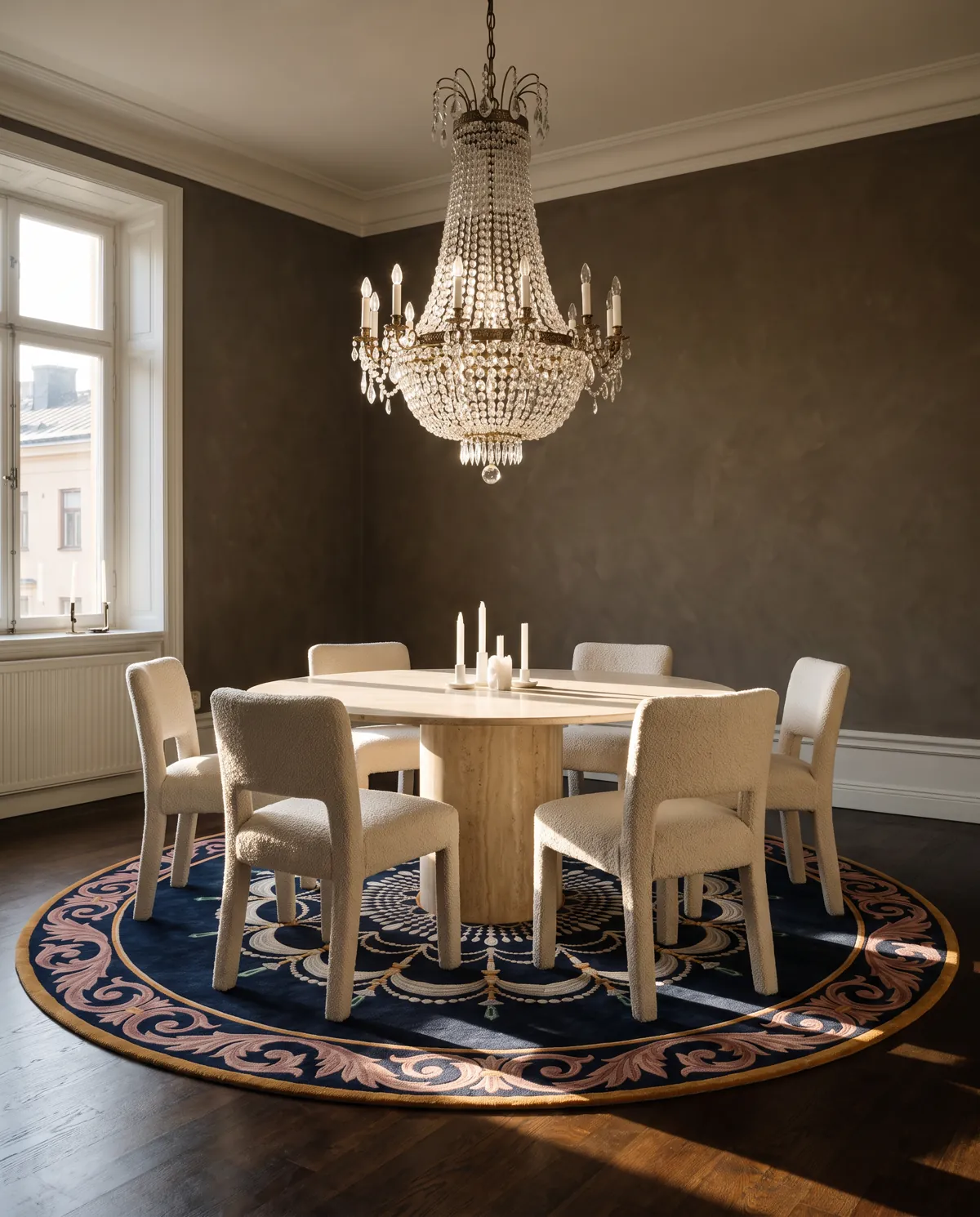 Jhaad, a rug from the Darbar collection, in a room