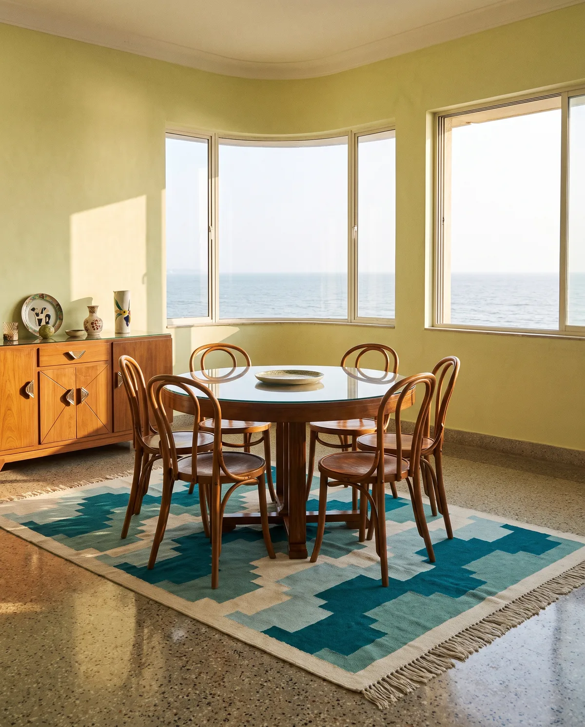 Marine Drive, a rug from the Tarang collection, in a room